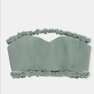 Ganni strapless crop top- NWT